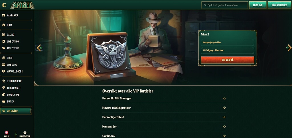SpyBet Kasino VIP-klubb