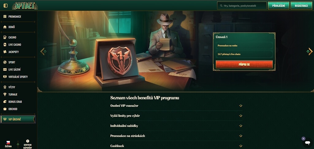 VIP klub kasina SpyBet